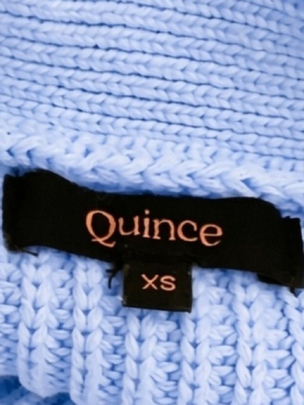 Quince Organic Cotton Fisherman Cardigan Oversized Sweater Sky Blue Size XS - Picture 8 of 9